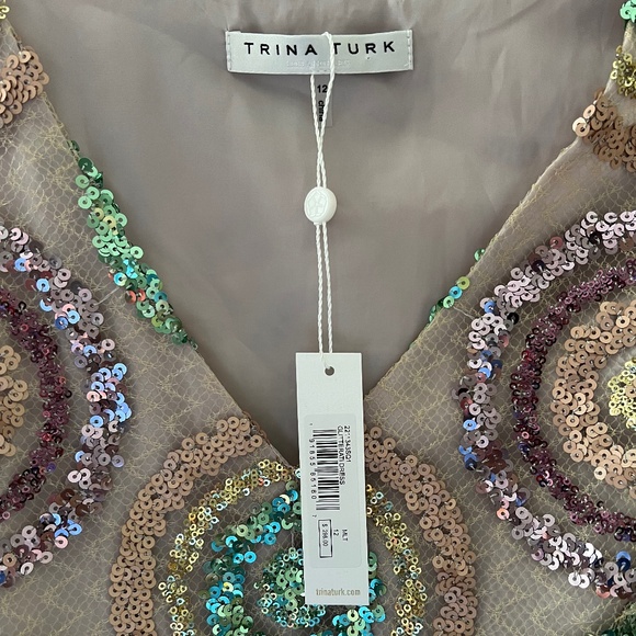 NWT Designer Tunic Trina Turk Women's Sequin Dress SIZE 12 - Picture 3 of 3